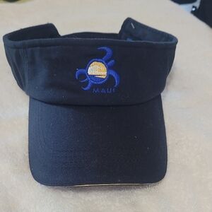 Black Maui Visor with Embroidered Logo
